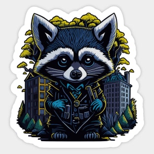 Raccoon Agent Sticker